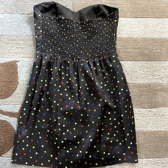 BCBGeneration Strapless Black & Rainbow Mini Dress - Picture 7 of 8